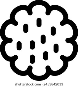 Line style icon related to sweets, cookie