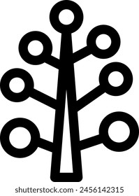 Line style icon related to tree