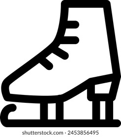 Line style icon related to winter, skate, skating, sports, exercise, leisure