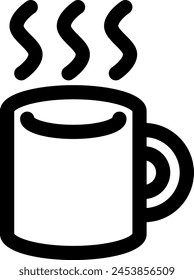 Line style icon related to winter, hot drink, drink, hot, cup, steam, vapor