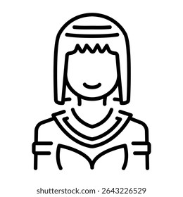 Um ícone de estilo de linha representando a cultura egípcia