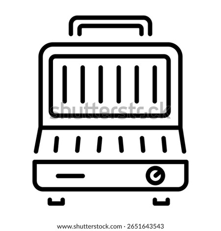 A line style icon representing electric grill