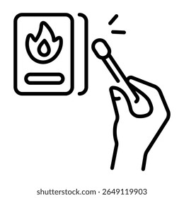 Icono de estilo de línea que representa un cuadro de coincidencia 