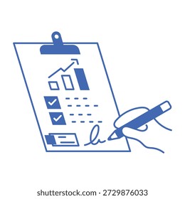 Icono de estilo de línea que representa el Plan de estrategia 


