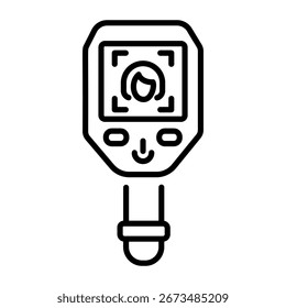 A line style icon representing a thermal device 