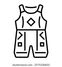 A line style icon of a romper 