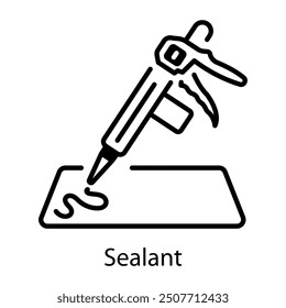 A line style icon of a sealant 