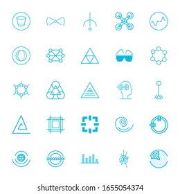 Line Style Icon Set Design, futuristische virtuelle Technologie moderne Innovation digitale Unterhaltung Technologie und Simulation Thema Vektorillustration Illustration