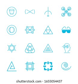 Line Style Icon Set Design, futuristische virtuelle Technologie moderne Innovation digitale Unterhaltung Technologie und Simulation Thema Vektorillustration Illustration