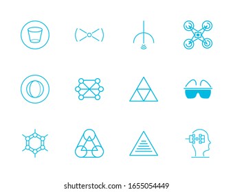 line style icon set design, futuristic virtual technology modern innovation digital entertainment tech and simulation theme Vector illustration