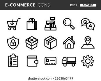 Line style icon set related to e-commerce_032