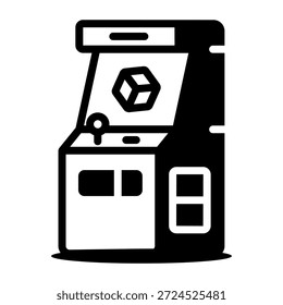 Icono de estilo de línea que muestra un juego de arcade