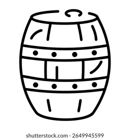 A line style icon showing barrel