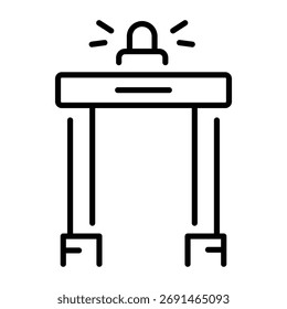 Ein Liniensymbol mit Kontrolltor