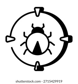 Ein Liniensymbol, das das Debuggen anzeigt