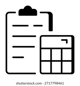 A line style icon showing expense tracking