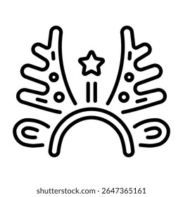 A line style icon showing headband