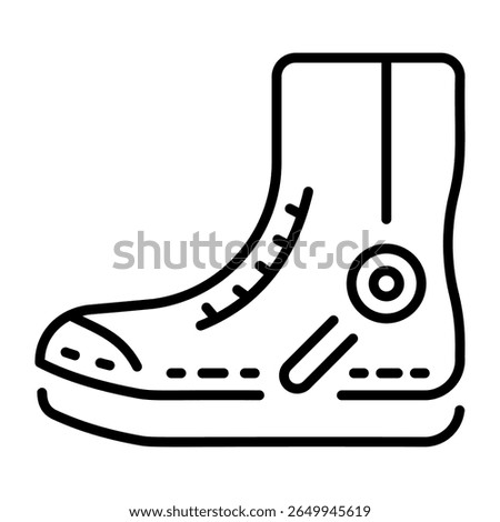 A line style icon showing hemming foot