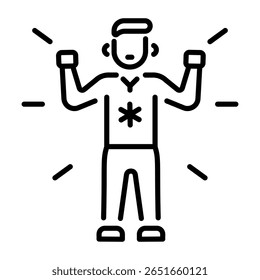 A line style icon showing the immune system