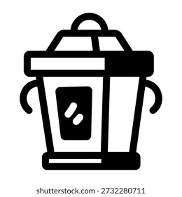 Icono de estilo de línea que muestra una linterna