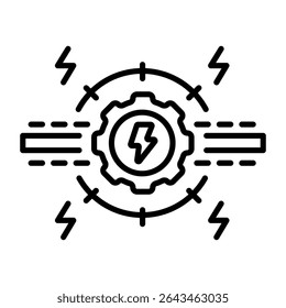 A line style icon showing magnetic flux