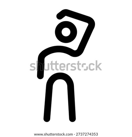 A line style icon showing neck stretch