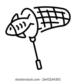 A line style icon showing net