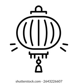 A line style icon showing paper lantern