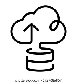 Ein Liniensymbol mit Upload-Daten