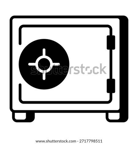 A line style icon showing vault