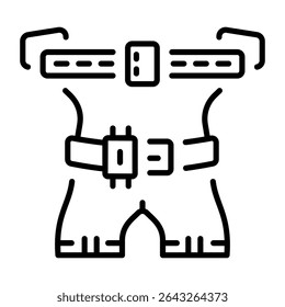 A line style icon showing wader belt