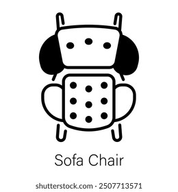 Line style icon of sofa chair 