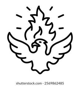 A line style icon of spirit fire 