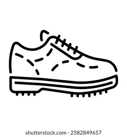 A line style icon of sports shoe 