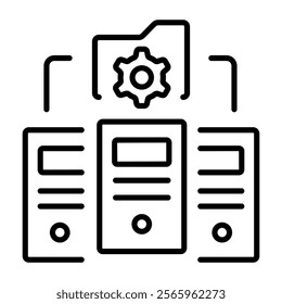 A line style icon of storage optimization 