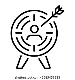 A line style icon of target board 