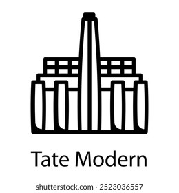 A line style icon of tate modern 