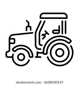 A line style icon of tractor