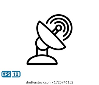 icono de estilo de línea del transmisor. ilustración vectorial para diseño gráfico, sitio web, interfaz de usuario aislada en fondo blanco. EPS 10