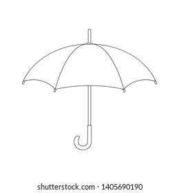 Line style icon of umbrella. Security, protection concept. Clean and modern vector illustration for design, web.