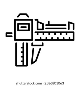 A line style icon of vernier caliper 