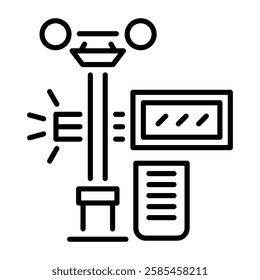 A line style icon of weather station 