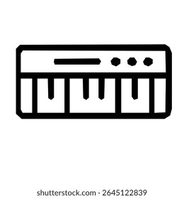 Line Style Keyboard Musical Instrument Electronic Device Sound Equipment Icon