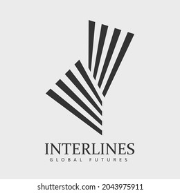 Line style logo for business in architectural financial services