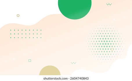line style memphis pattern minimal banner with halftone effect vector