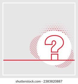 line style question mark symbol background for social support or help vector
