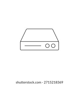 Servidor estilo linha ou ícone de disco rígido para armazenamento de dados.