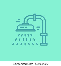 Line style shower illustration made in vector