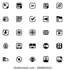Line style smartphone user interface icon