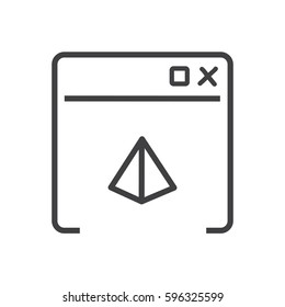 Line Style Triangular window 3D print icon